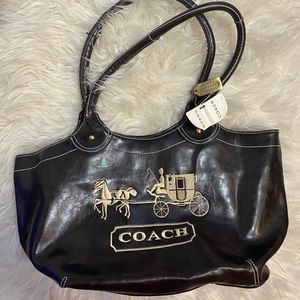 Coach Brown Shoulder Tote Bag